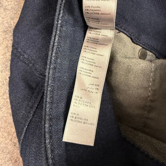 Spanx Signature Straight Side Zip Dark Blue Wash Jeans Size 26 32” EUC 338 - Picture 9 of 11